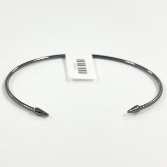 Detalhes do produto Bracelete Liso, em Ródio Negro, com ponta nas extremidades