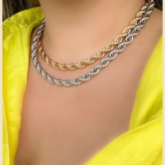 Detalhes do produto Colar Cordão Baiano 7 mm em ouro