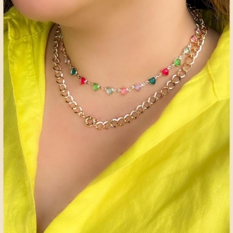 Detalhes do produto Colar Elos com fecho boia frontal em ouro