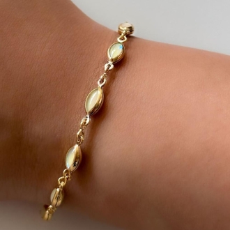 Detalhes do produto Pulseira com pedras Furtacor, em ouro