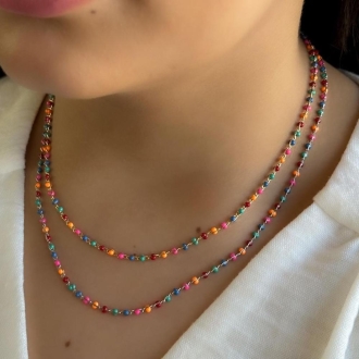 Detalhes do produto Choker Resina Colors em ouro