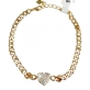 Pulseira corrente coração cristal - Foto 1