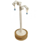 Brinco Argola com uma gota azul