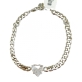 Pulseira corrente coração cristal