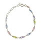 Pulseira Retangulos coloridos de cristal