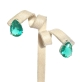 Brinco Gota Cristal Turmalina