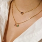 Choker Corrente Via Brust cristal Lilás em Ouro - Foto 1