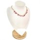 Choker bolinhas pedras Cascalho Coral